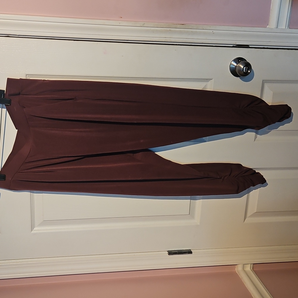 Large Express Elegant  Maroon Two Piece Set Outfit - Picture 7 of 9